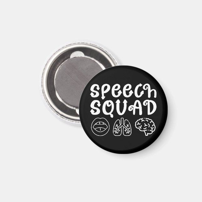 Speech Squad SLP Speech Language Pathologist Funny Magnet (Front/Back)