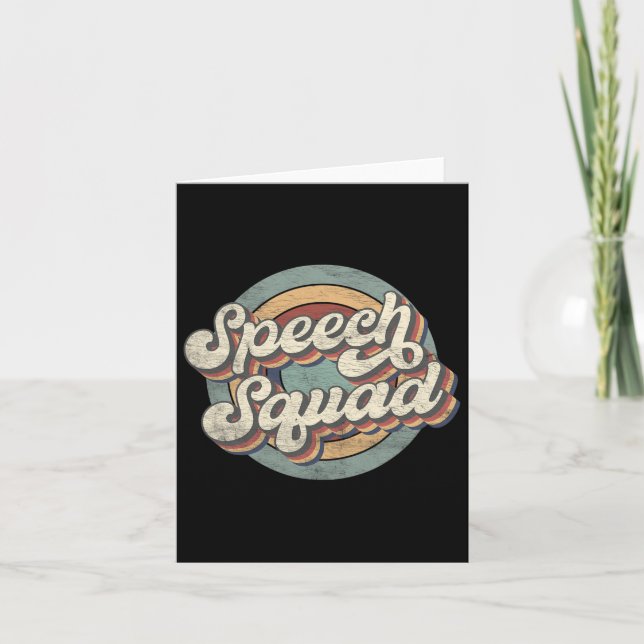 Speech Squad Speech Therapy Crew Hello Byck To Sch Card (Front)