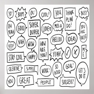 Speech Text Bubble  Chat Messages  Life  Ideas  Co Poster