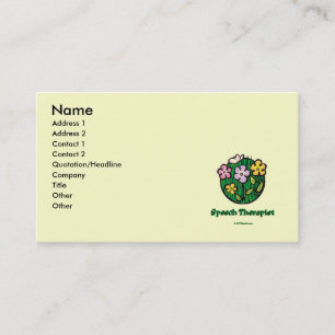Speech Therapist Blooms1 Business Card
