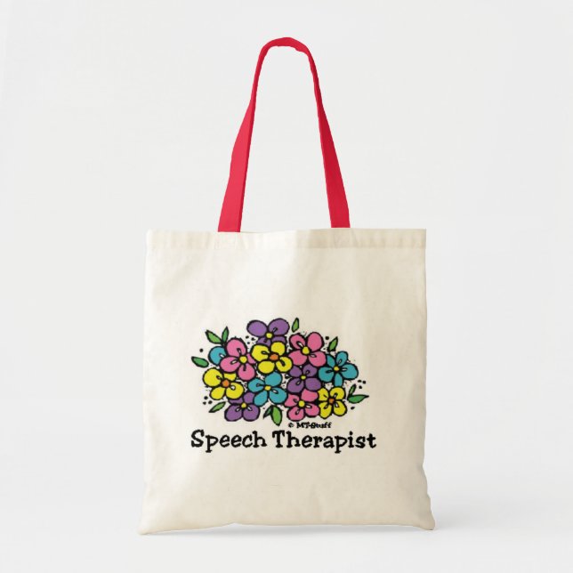 Speech Therapist Blooms1 Tote Bag (Front)
