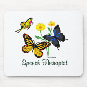 Speech Therapist Butterflies Mouse Mat
