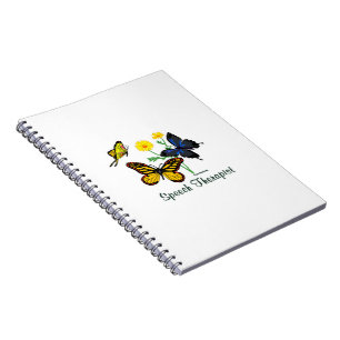 Speech Therapist Butterflies Notebook