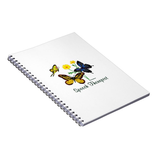 Speech Therapist Butterflies Notebook (Right Side)