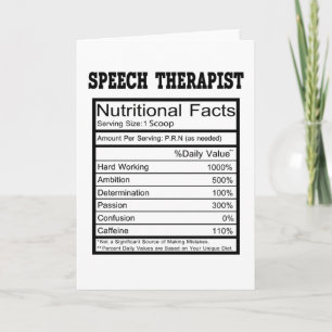Speech Therapist Card