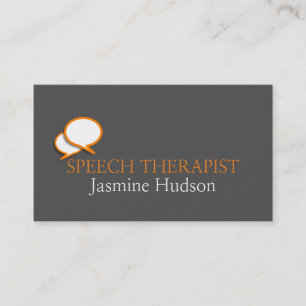Speech Therapist Counseling & Mental Health Business Card