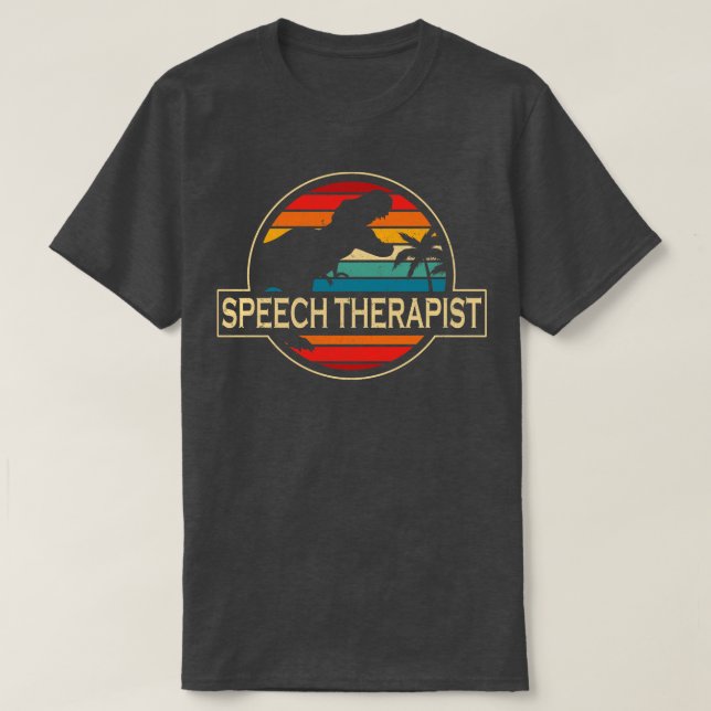 Speech Therapist Dinosaur T-Shirt (Design Front)