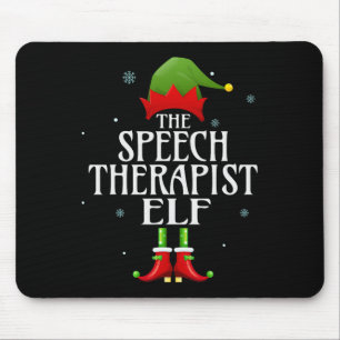 Speech Therapist Elf Xmas Matching Family Group Ch Mouse Mat