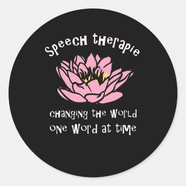 Speech Therapist Gift Classic Round Sticker (Front)