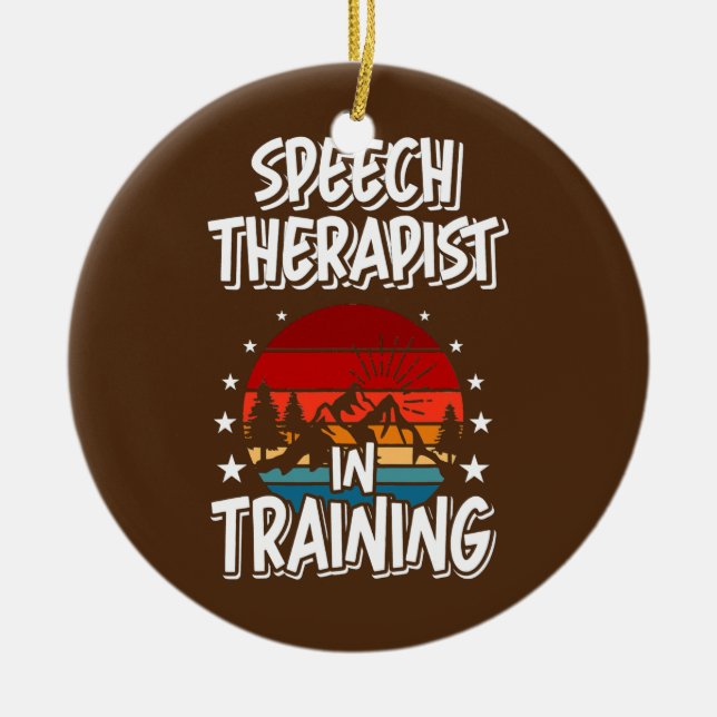 Speech Therapist in Training Future Speech Ceramic Tree Decoration (Front)