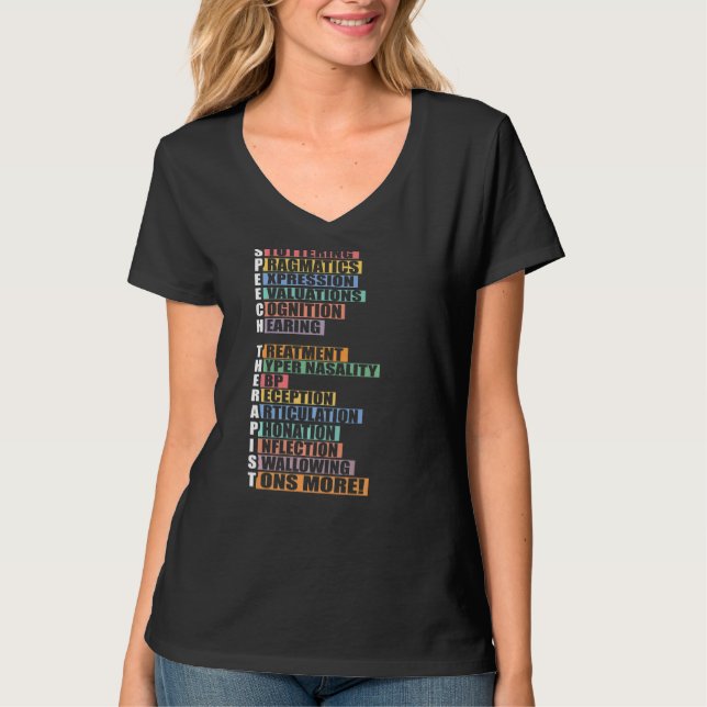 Speech Therapist Language Pathologist SLP Therapy T-Shirt (Front)