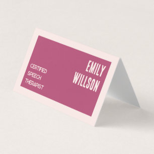 Speech Therapist QR Folded Business Card