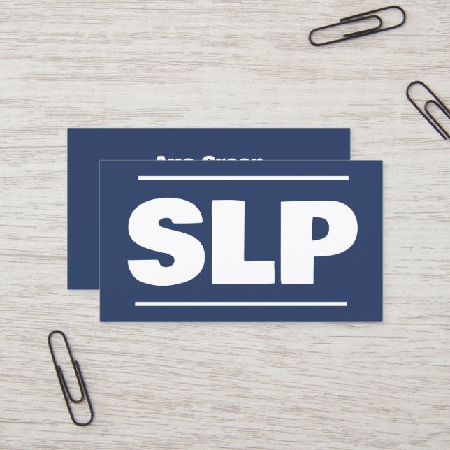 Speech Therapist SLP Business Card (Front/Back In Situ)