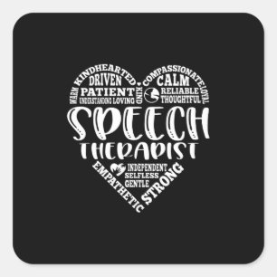 Speech therapist, Speech therapy, ST Square Sticker