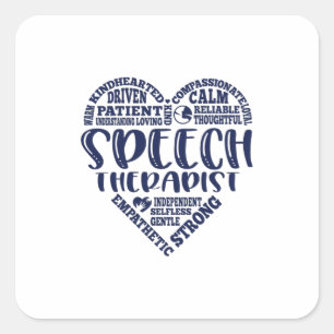 Speech therapist, Speech therapy, ST Square Sticker