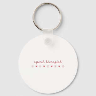 Speech Therapist Valentines Day Daisy Slp Therapy Key Ring