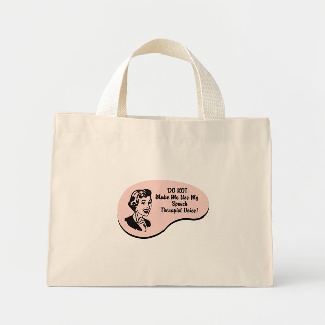 Speech Therapist Voice Mini Tote Bag (Front)
