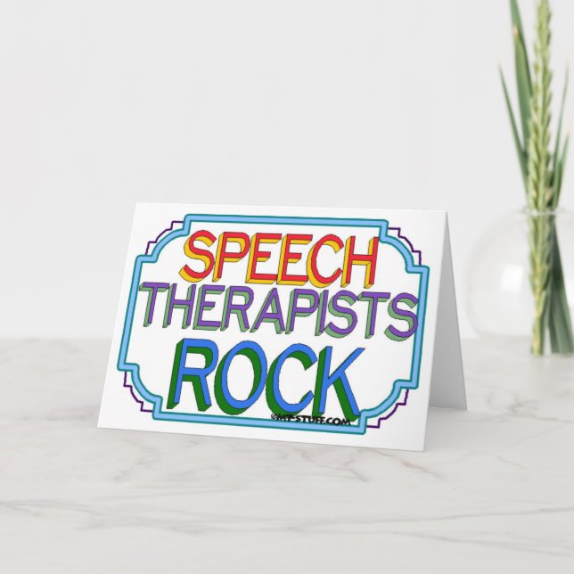 Speech Therapists Rock Card (Front)