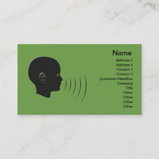 Speech Therapy Business Card