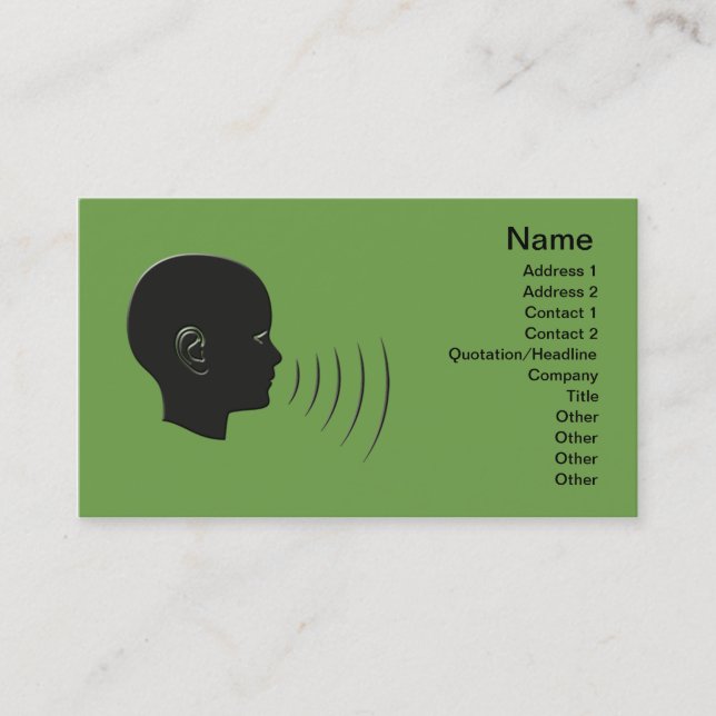 Speech Therapy Business Card (Front)