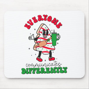 Speech Therapy Christmas Everyone Communicate Diff Mouse Mat