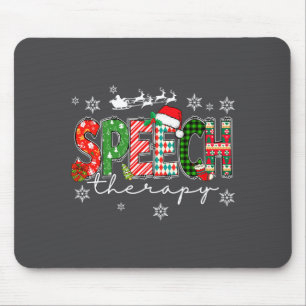Speech Therapy Christmas Sweater Santa Holiday Fun Mouse Mat