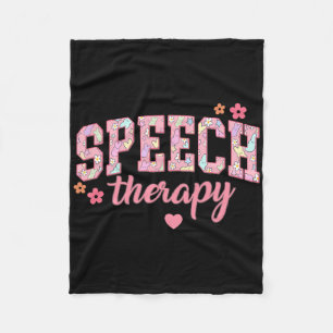 Speech Therapy Easter Communication Therapist Slp Fleece Blanket