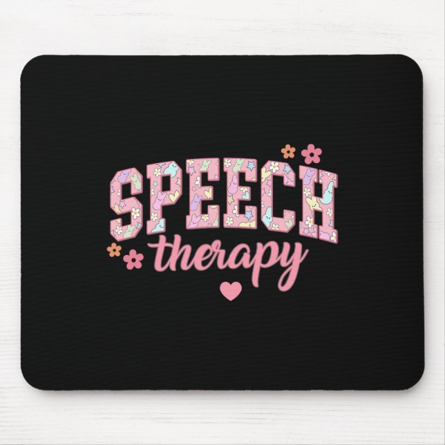 Speech Therapy Easter Communication Therapist Slp  Mouse Mat (Front)
