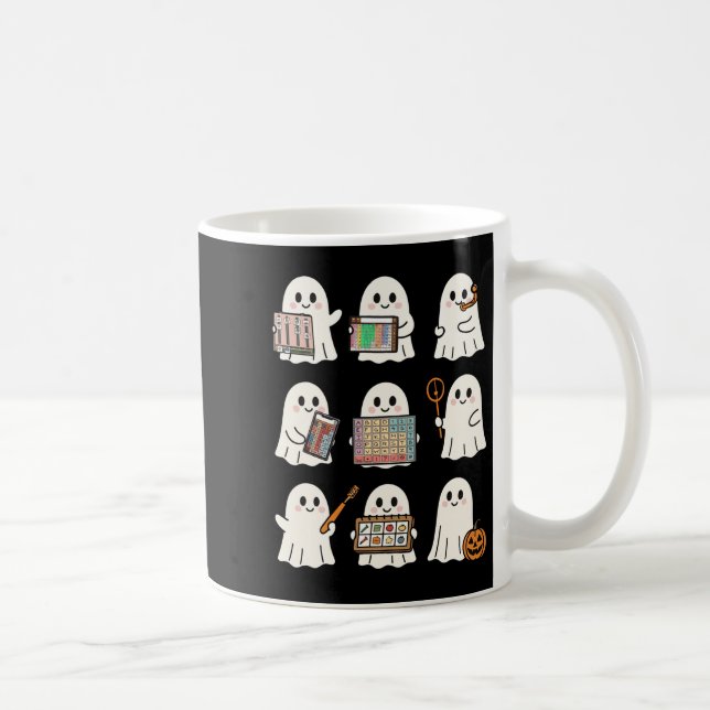 Speech Therapy Halloween Ghost Speech Language Pat Coffee Mug (Right)