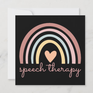 Speech Therapy I - Boho Rainbow Invitation