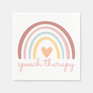 Speech Therapy I - Boho Rainbow Napkin