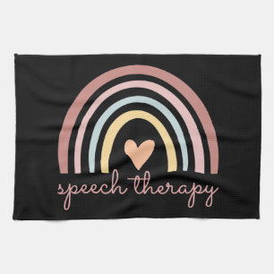 Speech Therapy I - Boho Rainbow Tea Towel