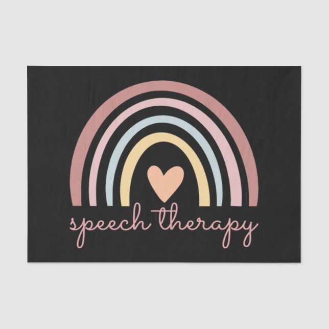 Speech Therapy I - Boho Rainbow Tissue Paper (Front)