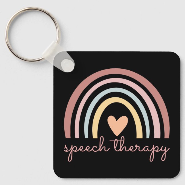 Speech Therapy I Key Ring (Front)