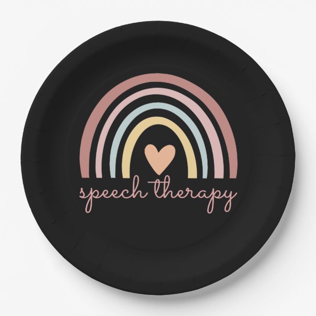 Speech Therapy I Paper Plate (Front)
