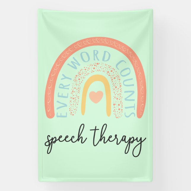 Speech Therapy II - Every Word Counts Banner (Vertical)