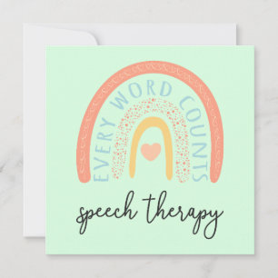 Speech Therapy II - Every Word Counts Card