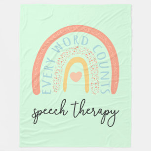 Speech Therapy II - Every Word Counts Fleece Blanket