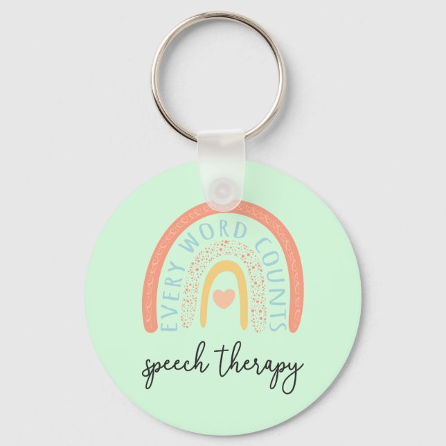 Speech Therapy II - Every Word Counts Key Ring (Front)