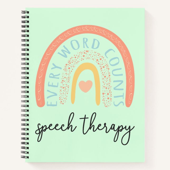 Speech Therapy II - Every Word Counts Notebook (Front)