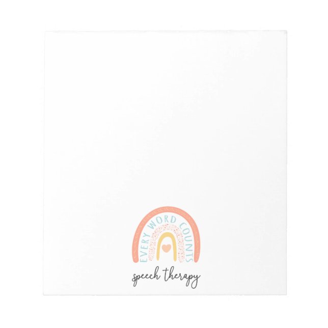 Speech Therapy II - Every Word Counts Notepad (Front)