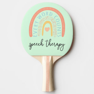 Speech Therapy II - Every Word Counts Ping Pong Paddle