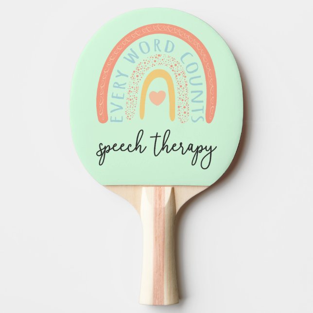 Speech Therapy II - Every Word Counts Ping Pong Paddle (Front)