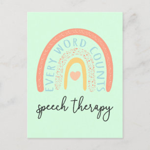 Speech Therapy II - Every Word Counts Postcard