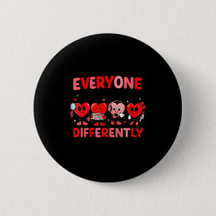 Speech Therapy Language Pathologist Valentines Day 6 Cm Round Badge