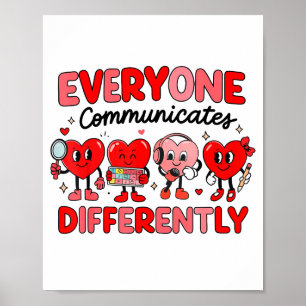 Speech Therapy Language Pathologist Valentines Day Poster