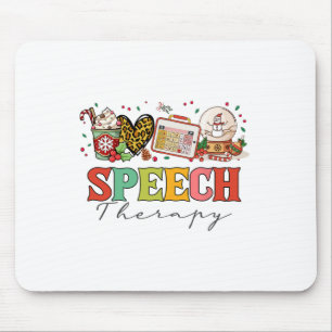 Speech Therapy Pathologist Slp Christmas Thanksgiv Mouse Mat