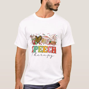Speech Therapy Pathologist Slp Christmas Thanksgiv T-Shirt