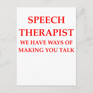 speech therapy postcard