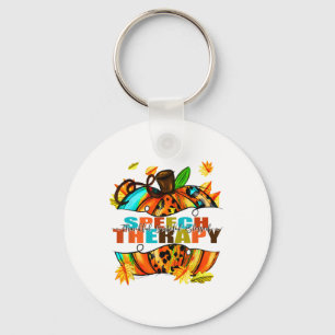 Speech Therapy Pumpkin Autumn Fall Thanksgiving Ha Key Ring